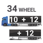 34 Wheel (10+12+12) Truck & Trailer Tyre Pressure Monitoring System