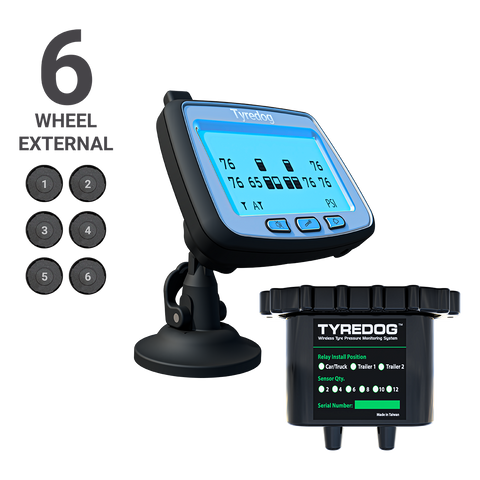 6 Wheel External Tyre Pressure Monitoring System